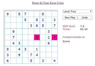 CompuCanada SUDOKU - Screenshot 3