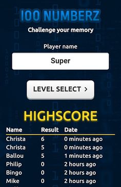 Challenge your memory - Number - Screenshot 2