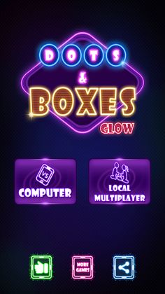 Dots & Boxes Glow: Offline Mul - Screenshot 1