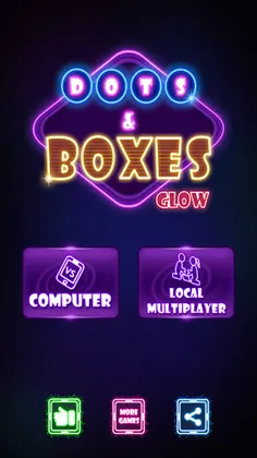 Dots & Boxes Glow: Offline Mul - Screenshot 1