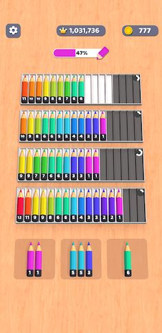 Pencil Sort 3D - Screenshot 1