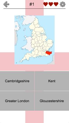 Counties of England - Quiz - Screenshot 1