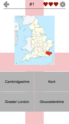 Counties of England - Quiz - Screenshot 1