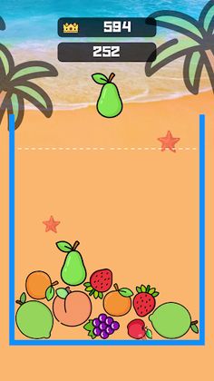 Watermelon Drop Merge Fruits - Screenshot 2