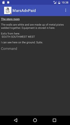 Mars Text Adventure - Screenshot 1