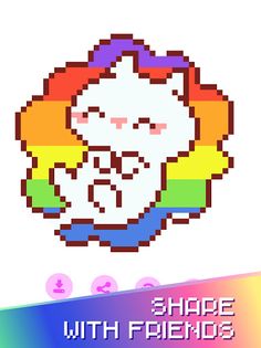 Kawaii Pixel Coloring Book - Screenshot 4