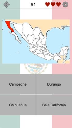 Mexican States - Mexico Quiz - Screenshot 1