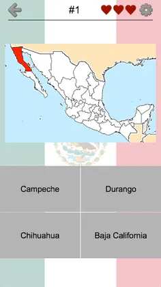 Mexican States - Mexico Quiz - Screenshot 1