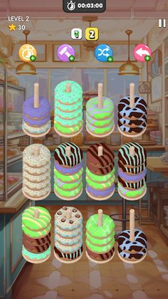 Donut Sort Match 3D Game - Screenshot 1