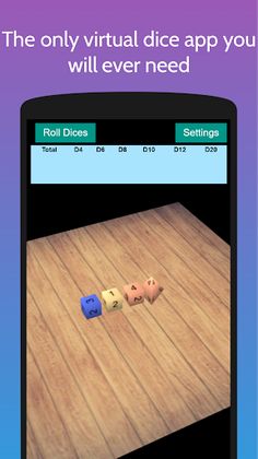 3D Dice Simulator 6,8,10,12,20 - Screenshot 1