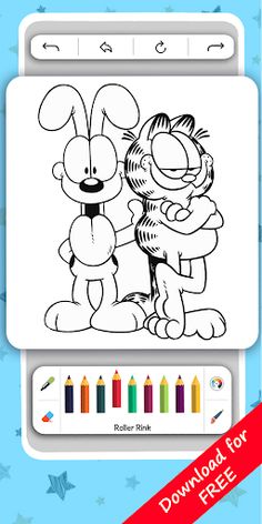 Yellow Cat Garfi Coloring Game - Screenshot 2