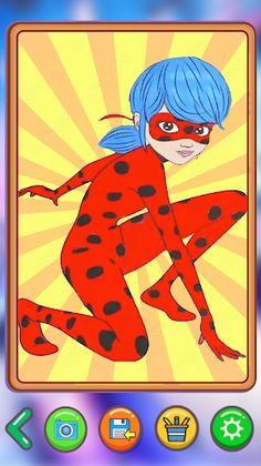 Lady Coloring Game Surfer Cat - Screenshot 1