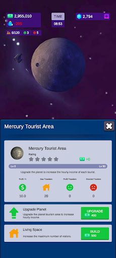 Space Travel Tycoon Idle Game - Screenshot 4