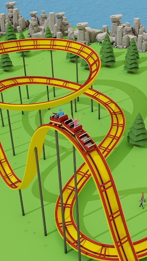 Theme Park Roller Coaster Game - Screenshot 2