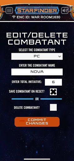 Starfinder Combat Tracker - Screenshot 3