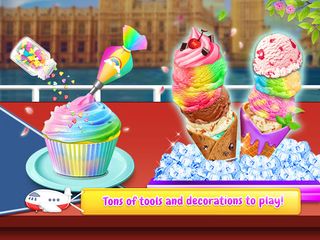 Rainbow Unicorn Ice Cream Food - Screenshot 2