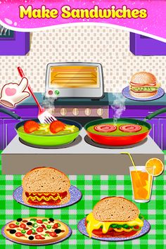 Sandwich Maker Game-Kids Lunch - Screenshot 3
