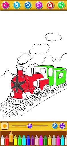 Train Speeds Coloring Books - Screenshot 2