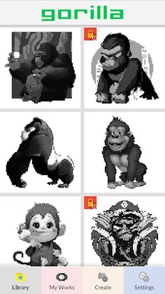 Gorilla Pixel Art - Screenshot 1