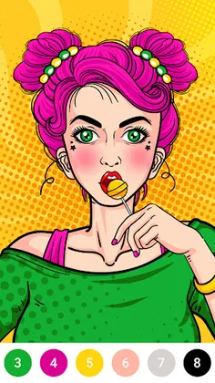 Cartoon Art - Color by Number - Screenshot 3