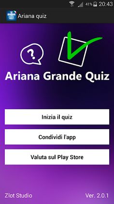 Ariana Grande Quiz in italiano - Screenshot 1