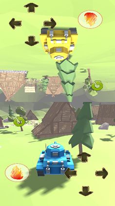 TWO PLAYER TANK WARS GAME 3D - - Screenshot 2