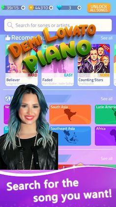 Demi Lovato Music Piano Tiles - Screenshot 1