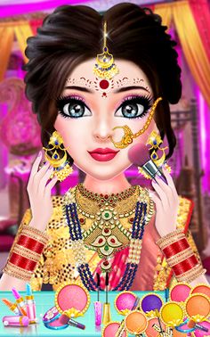 Indian Wedding Makeup Dress up - Screenshot 1