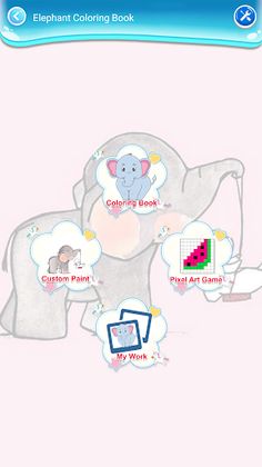 Elephant coloring game - Screenshot 3