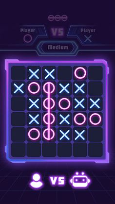 Tic Tac Toe 2 Player: XO Glow - Screenshot 3