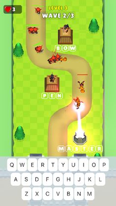 Typing Defense 3D - Screenshot 2