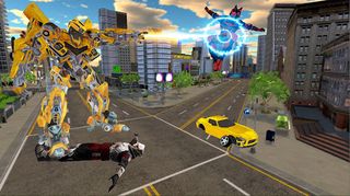 Flying Hero Robot Car Games - Screenshot 2