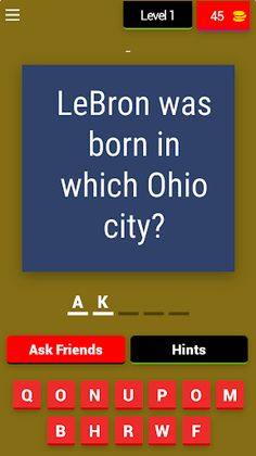 Lebron James Trivia Quiz - Screenshot 1