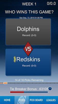 PICK'EM Pro Football - Screenshot 2
