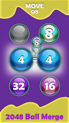 Ball Game : 2048 number puzzle - Screenshot 1