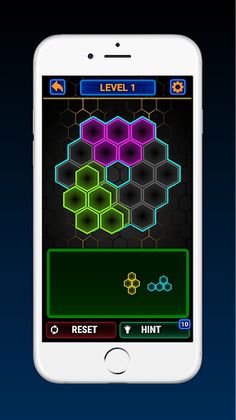 Glow Block Hexa Puzzle - Screenshot 1