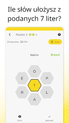 Gra słowna 7-literowe pangramy - Screenshot 1