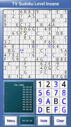TV Sudoku: 4x4, 9x9 and 16x16 - Screenshot 2