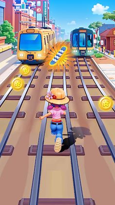 Railway 3D Surf - Screenshot 1