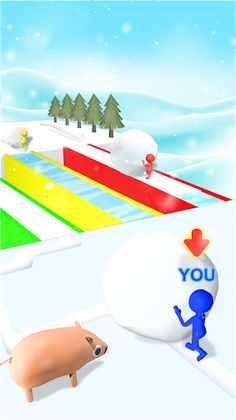 Snow Race: Snow Ball.IO - Screenshot 2