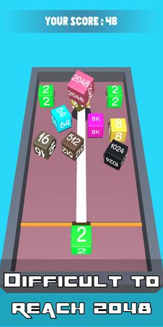 2048 Cube Combine 3D - Fire Cu - Screenshot 2