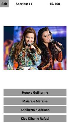 Quiz Duplas Sertanejas - Screenshot 1