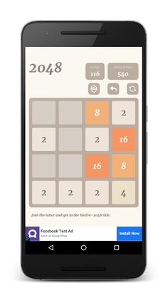 Native 2048 - Screenshot 2