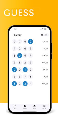 1A2B - Guess the number - Screenshot 2