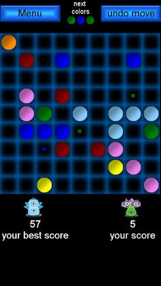 Color Lines. 5 in a row puzzle - Screenshot 2