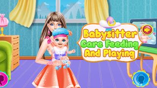 Babysitter feeding and playing - Screenshot 1
