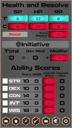 Star Explorer Character Sheet - Screenshot 1