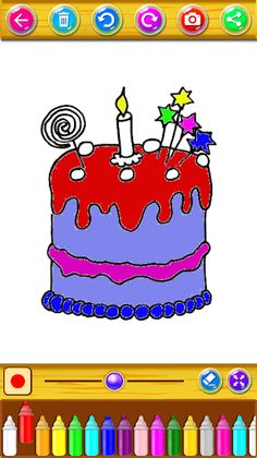 How to Color a Birthday Cake - Screenshot 2