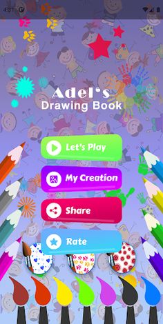 Adel's Drawing & Coloring Book - Screenshot 2