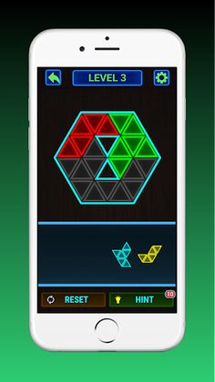 Glow Block Triangle Puzzle - Screenshot 2